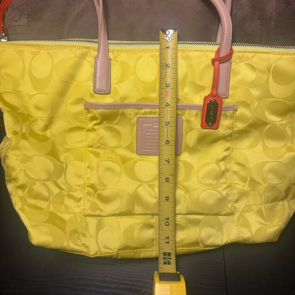 Coach Yellow Everyday Tote Bag - Picture 9 of 13